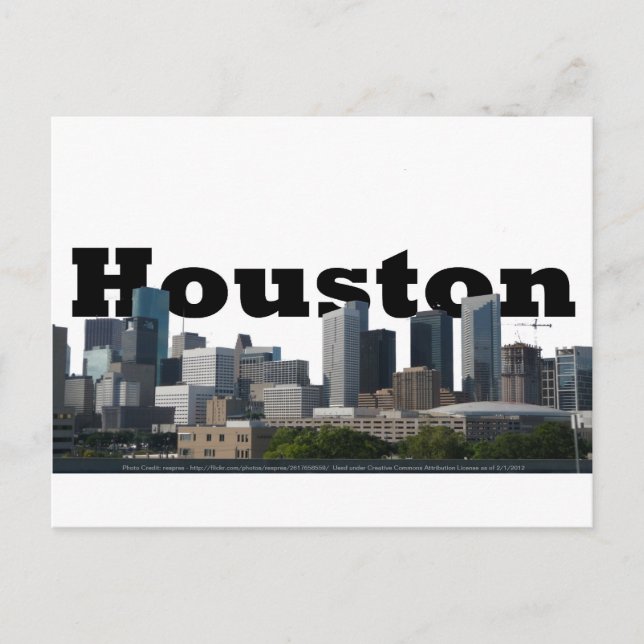 Houston, TX Skyline mit Houston im Sky Postkarte (Vorderseite)