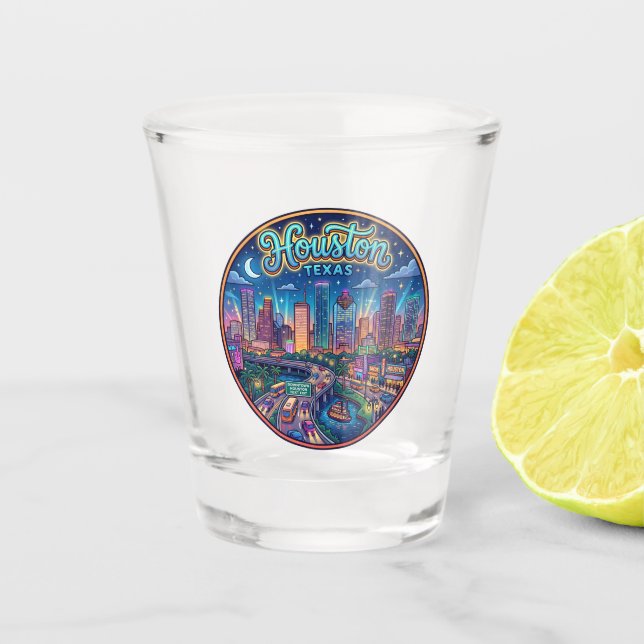 Houston USA Schnapsglas (Vorderseite)