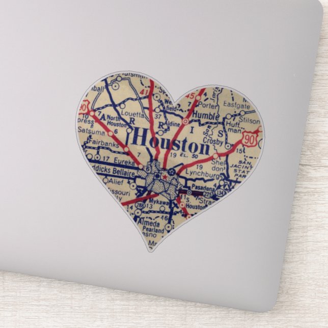 Houston Vintag Karte 1948 Aufkleber (Detail)