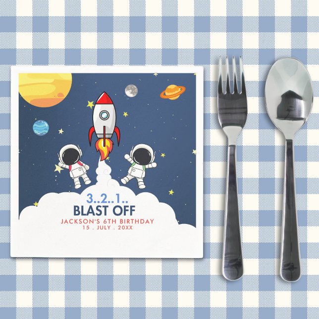"Houston, We Have a Party!" Birthday boy Serviette (Von Creator hochgeladen)
