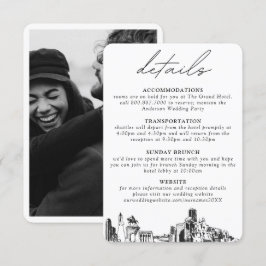 Houston Wedding Details Enclosure Card Begleitkarte