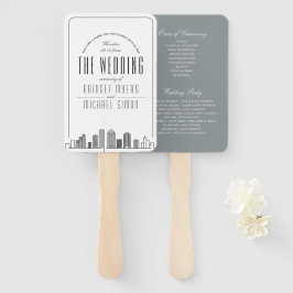 Houston Wedding | Hochzeitsprogramm Hand Fan Fächer