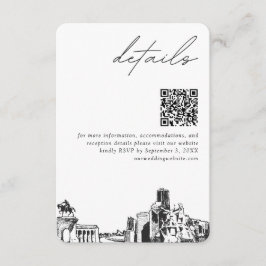 Houston Wedding Modern Details QR Code Begleitkarte