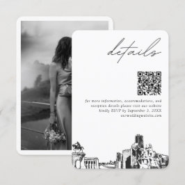 Houston Wedding Modern Details QR Code Begleitkarte