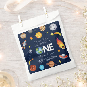 Houston, wir haben ein einjähriges 1. Geburtstags- Geschenktütchen