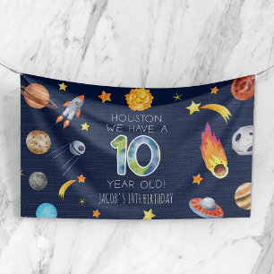 Houston wir haben eine 10-jährige 10. Geburtstagsf Banner