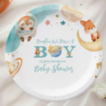 Houston, wir haben eine Junge Außenraumdusche Pappteller<br><div class="desc">Set den Tisch für eine feierliche Feier mit unseren Space Outer Baby Shower Navy Paper Teller! Diese dekorativen und dennoch robusten Teller sind ideal, um Snacks, Mahlzeiten oder Desserts an der Babydusche zu servieren und gleichzeitig eine leichte und stressfreie Reinigung behalten. Features: Kosmisches Design: Eine marineblau-blaue Kulisse mit funkelnden Sternen,...</div>