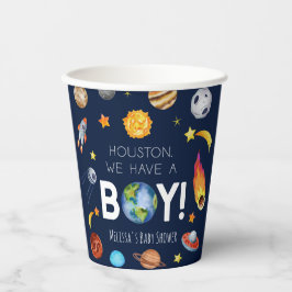 Houston, wir haben eine junge Galaxy Baby-Dusche Pappbecher