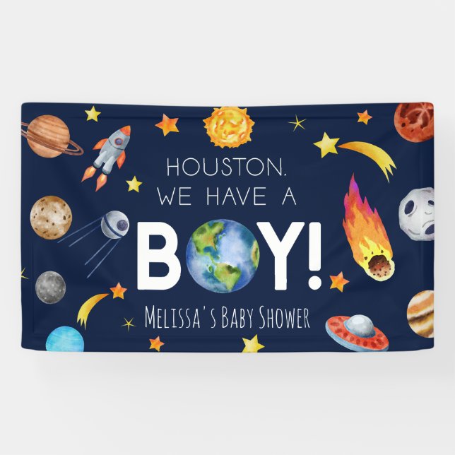 Houston, wir haben eine junge Galaxy Space Babydus Banner (Horizontal)