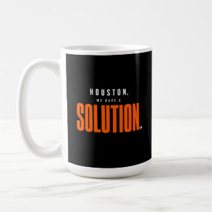 Houston wir haben eine Lösung Fußball Orange Kaffeetasse