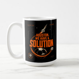 Houston Wir haben eine Lösung Fußball Orange Kaffeetasse