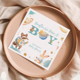 Houston, wir haben einen Jungen im Weltraum Serviette