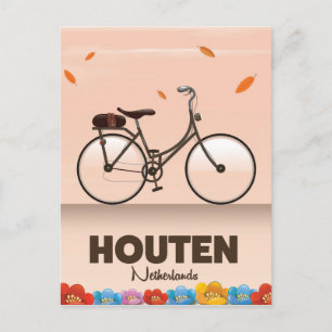 Houten Niederlande Reiseplakat. Postkarte