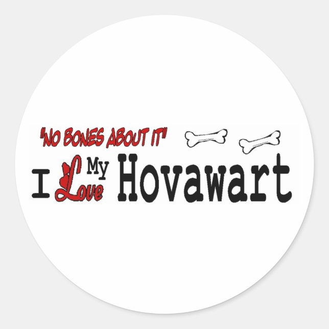 Hovawart (I-Liebe) Aufkleber (Vorderseite)