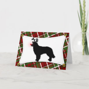 Hovawart Reindeer Weihnachtskarte Feiertagskarte