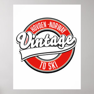 Hovden Norwegen Logo Poster