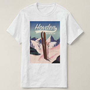 Hovden Norwegen Ski Reiseplakat. T-Shirt