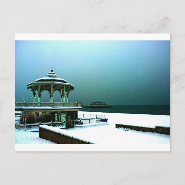 Hove Bandstand im Winter, Brighton Postkarte (Vorderseite)