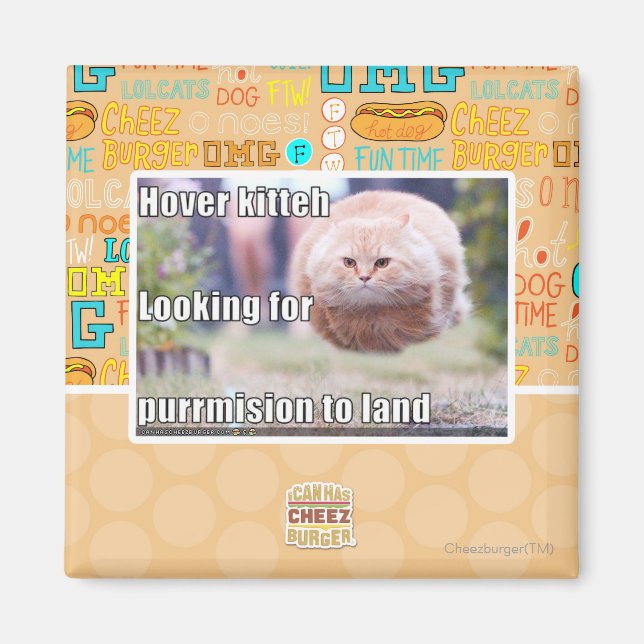 Hover kitteh magnet (Vorne)