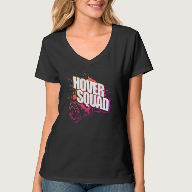 Hover Squad Cool Peach Pink Gyro Hoverboard T-Shirt (Vorderseite)