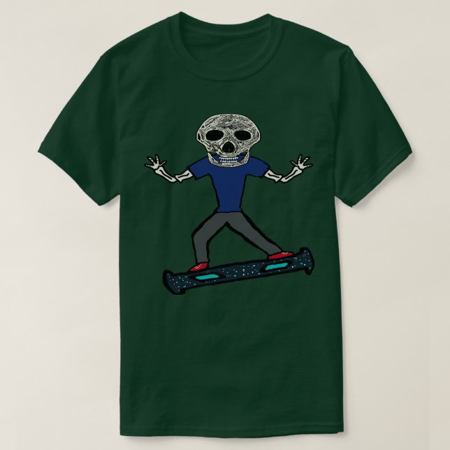 Hoverboard Skeleton T-Shirt (Design vorne)