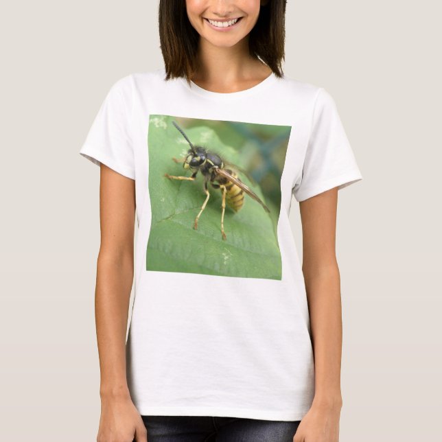 Hoverfly Macro Ladys T Shirt (Vorderseite)