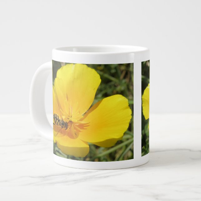 Hoverfly und Blume Tasse (Vorderseite Links)