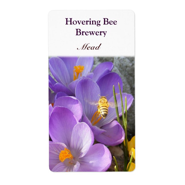 Hovering Bee ~ Mead Wine Label (Vorne)