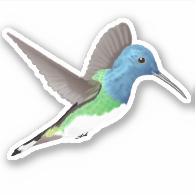Hovering Jacobin Hummingbird - 1x maßgeschneiderte Aufkleber (Vorderseite)