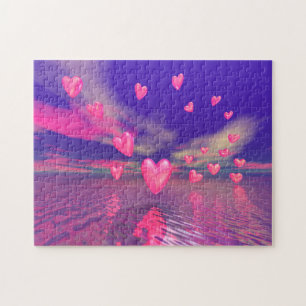 Hovering Valentine Hearts Puzzle