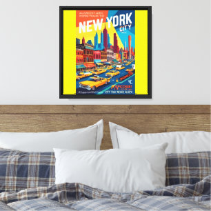 Hoverlay AR Poster NYC Vibes der 60er Jahre Leinwanddruck