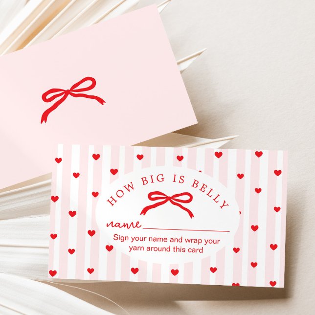 How big is belly Valentines Baby Shower Begleitkarte (Von Creator hochgeladen)
