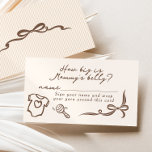 How big is mommys belly Cafe Bebe Shower game Begleitkarte<br><div class="desc">How big is mommys belly Cafe Bebe Shower game Enclosure Card 
Matching items are available.</div>