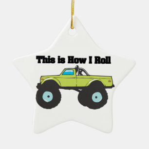 How I Roll (Monster Truck) Keramikornament