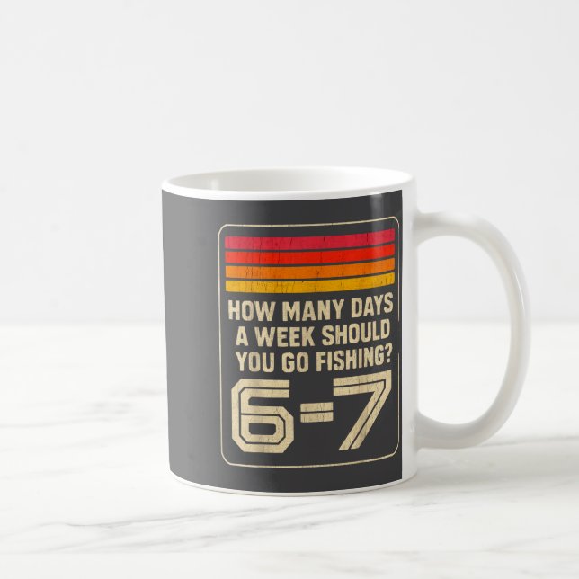 How Many Days A Week Should You Go Fishing  Kaffeetasse (Rechts)