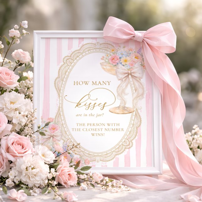 How Many Kisses Are In The Jar Champagne Poster (Von Creator hochgeladen)