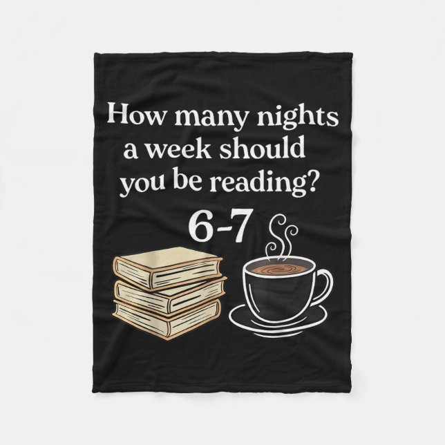 How Many Nights 6 7 Meme Funny Reading Book Lovers Fleecedecke (Vorderseite)