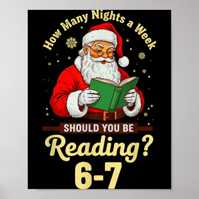 How Many Nights A Week Should You Be Reading 67 Ch Poster (Vorne)