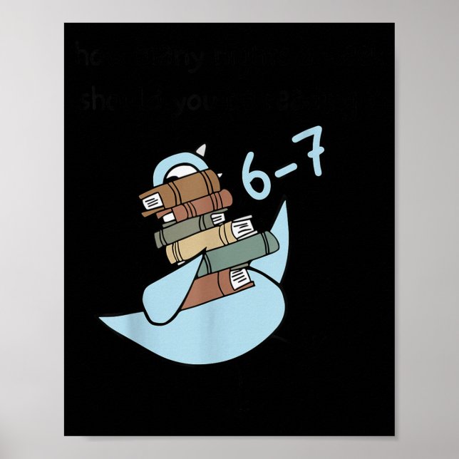 How Many Nights A Week Should You Be Reading 6-7 S Poster (Vorne)