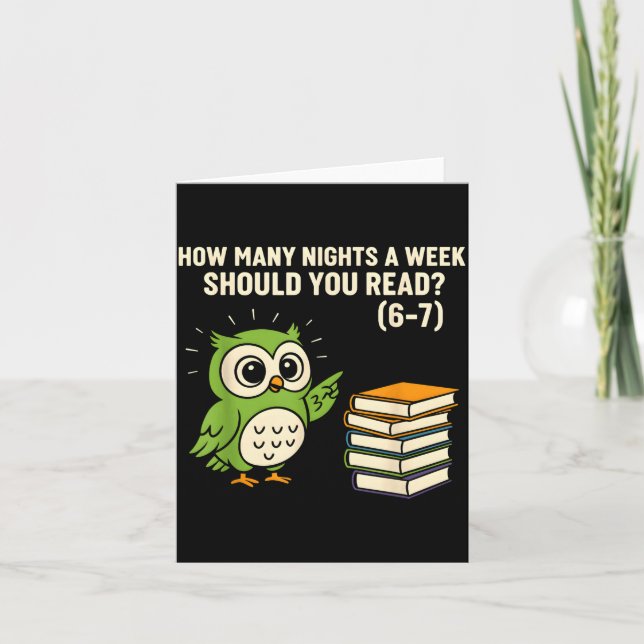 How Many Nights A Week Should You Read_ 6–7 Fun Re Karte (Vorderseite)