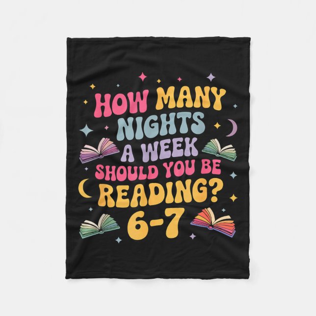 How Many Nights Reading 67 Meme Six Seven Teacher  Fleecedecke (Vorderseite)