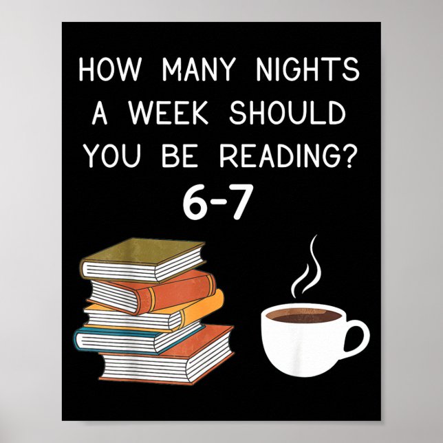 How Many Nights Should You Be Reading 6-7  Poster (Vorne)