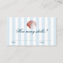 How many Shells Guessing Game Begleitkarte