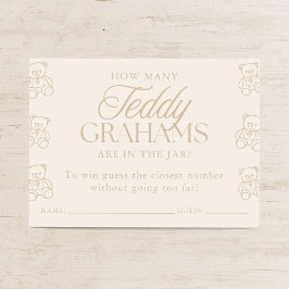 How Many Teddy Grahams Baby Shower Guessing Game Begleitkarte