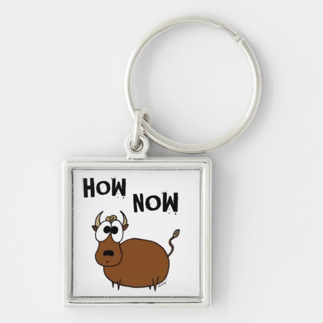 How Now Brown Cow Keychain Schlüsselanhänger (Vorne)