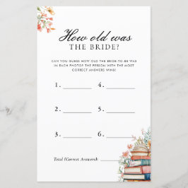 How Old Was Bride New Chapter Bridal Shower Game