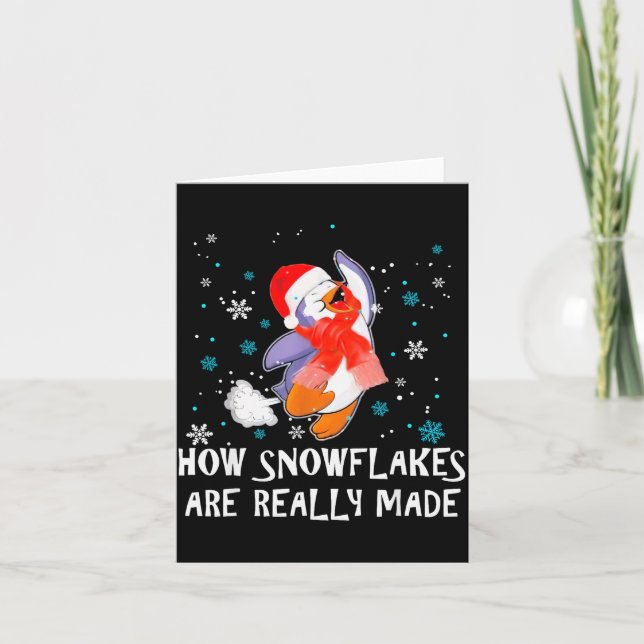 How Snowflakes Are Really Made Snowman Funny Chris Karte (Vorderseite)