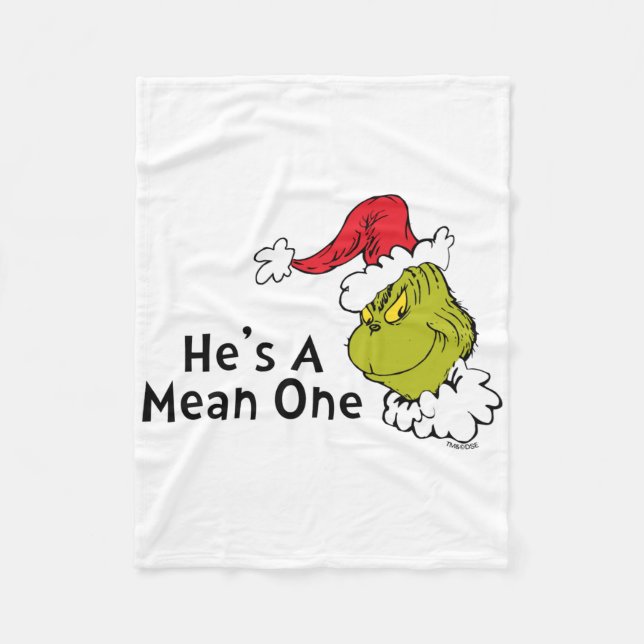 How Stole Christmas Hes A Mean One  Fleecedecke (Vorderseite)