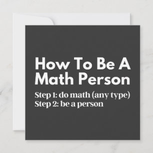 How To Be A Math Person Einladung