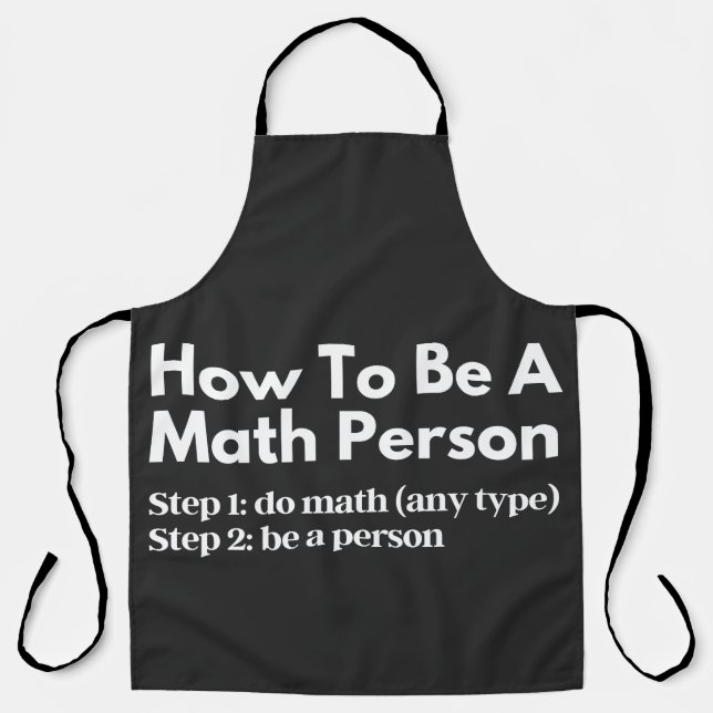 How To Be A Math Person Schürze (Vorderseite)